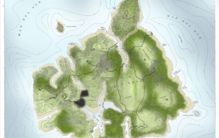 Topographische Karte von Isla Sorna